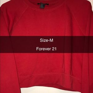 Red crop sweater